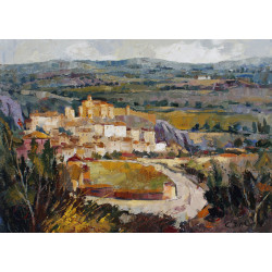 10-ALQUEZAR (Huesca), acrílico sobre lienzo 73x100 cm.