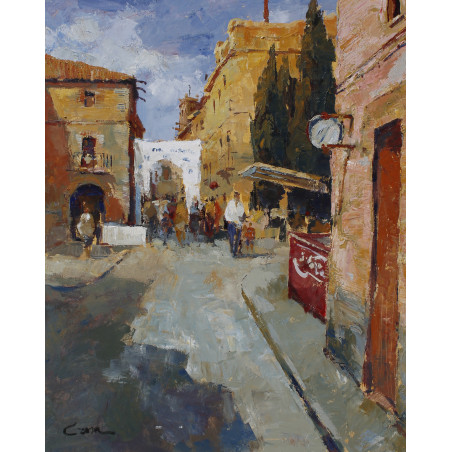 11-ANGLESOLA (Lleida), acrílico sobre lienzo 100x81 cm.