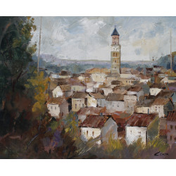 40-FRAGA (Huesca), acrílico sobre lienzo 81x100 cm.