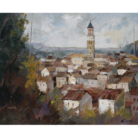 40-FRAGA (Huesca), acrílico sobre lienzo 81x100 cm.