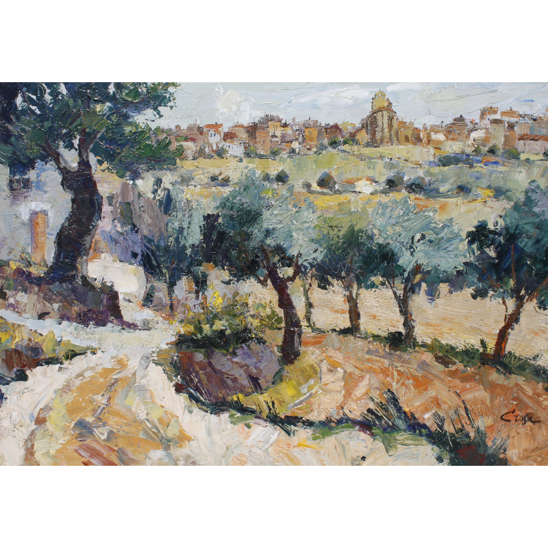 47-HORTA DE SANT JOAN (Tarragona), acrílico sobre lienzo 81x116 cm.