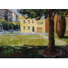 Plaza, acrílico sobre madera 73x100 cm.