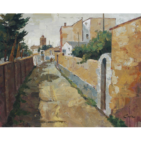 Belpuig (Lleida) acrílico sobre tela 100x81 cm.