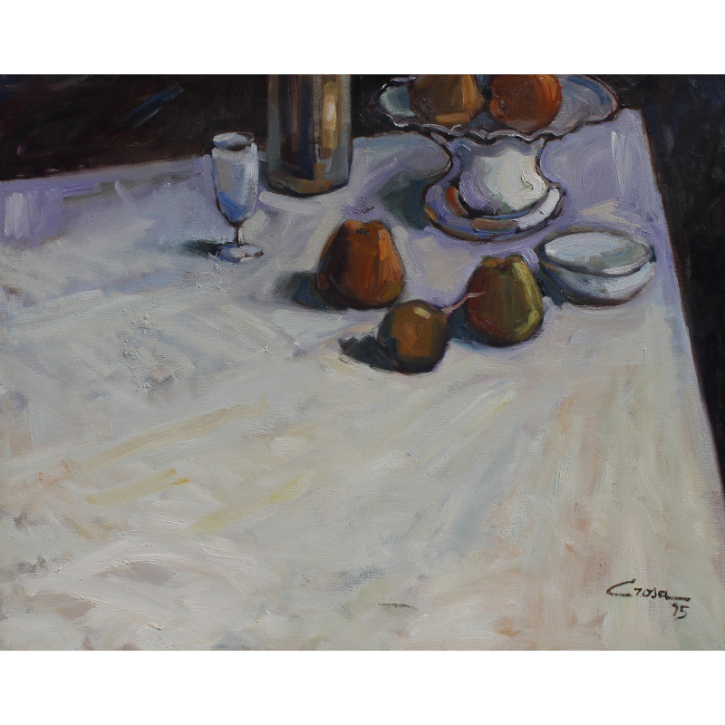 61-OBJETOS sobre la mesa, óleo sobre lienzo 73x92 cm.