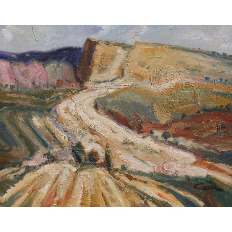 Panorámica, óleo sobre tela 73x92 cm.