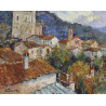Pueblo, acrílico sobre lienzo 73x92 cm.