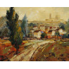 103-La seu vella (Lleida) acrílico sobre lienzo 50x61 cm.