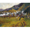 104-Floración de los almendros, acrílico sobre tela 60x73 cm.
