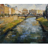 107-El puente (Lleida) acrílico sobre lienzo 50x61 cm.