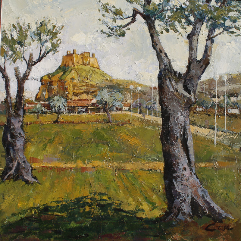 110 Monzón, acrílico sobre tela, 80x80 cm.