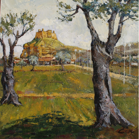 110 Monzón, acrílico sobre tela, 80x80 cm.