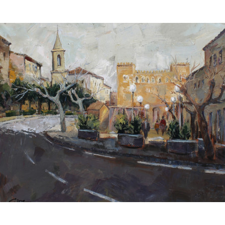 111-Pueblo de montaña 81x100 cm.