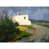 120-Casa blanca  ( Tarragona ) acrílico  tela 50x61 cm.