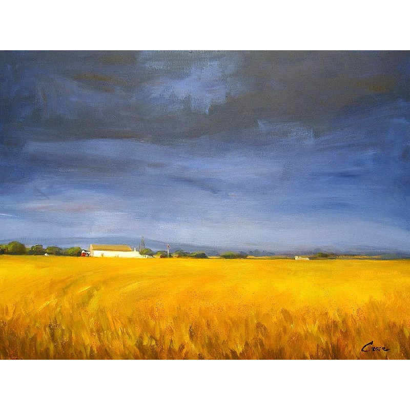 121-Campos de Alfés (Lleida) acrílico sobre tela 130x97cm.