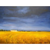 121-Campos de Alfés (Lleida) acrílico sobre tela 130x97cm.