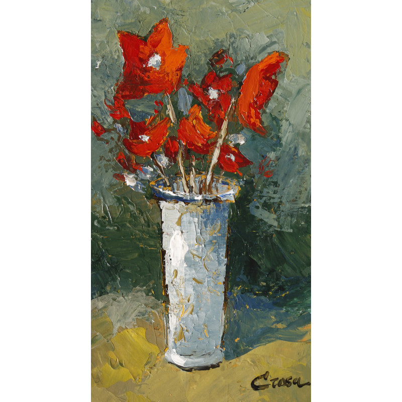 201-FLORES acrílico cartón de paspetout preparado 29x17 cm