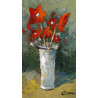 201-FLORES acrílico cartón de paspetout preparado 29x17 cm