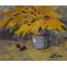 210-FLORES Acrílico sobre cartón preparado 26x22 cm
