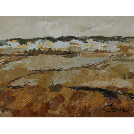 215-MONEGROS-II acrílico sobre lienzo pegado a tabla 27x35 cm