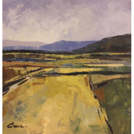 219-PAISAJE GEOMÉTRICO-II acrílico sobre tela 40x40x3,5 cm