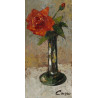 223-ROSA acrílico sobre cartón de paspertú 33x16 cm