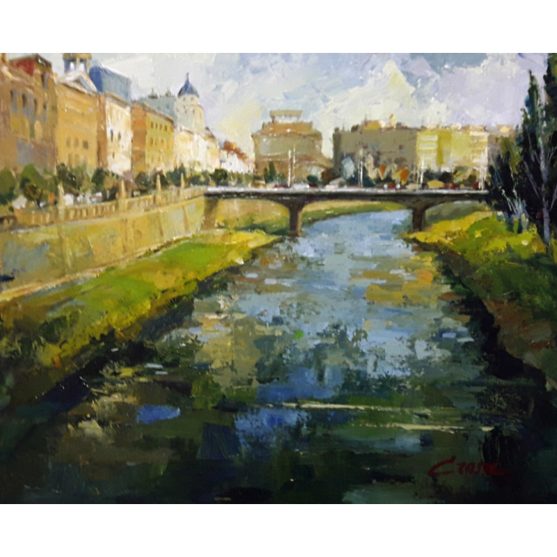 229 - Puente, acrílico sobre tela 50x61 cm