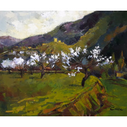 233 - Almendros, acrílico sobre tela 54x65 cm