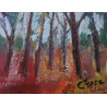 240-BOSQUE EN OTOÑO, acrílico 22x27 cm aprox