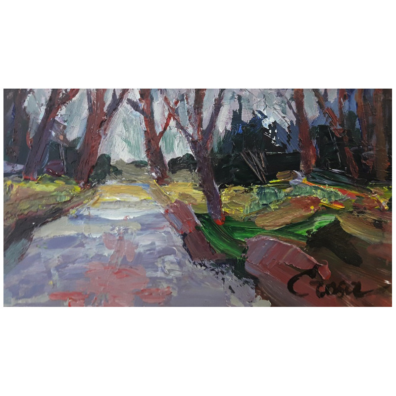 241-CAMINO, acrílico  sobre superficie consistente y estable 22x27 cm aprox