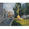 Alcarràs (creu de terme), acrílico sobre tela 81x100 cm.