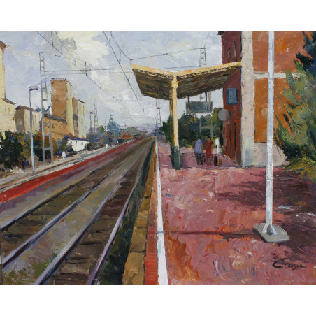 Estación de Binefar I, 81x100 cm.