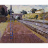 37-ESTACION DE BINEFAR - II, acrílico sobre lienzo 81x100 cm.