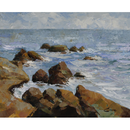 88-ROCAS, acrílico sobre lienzo 50x61 cm.